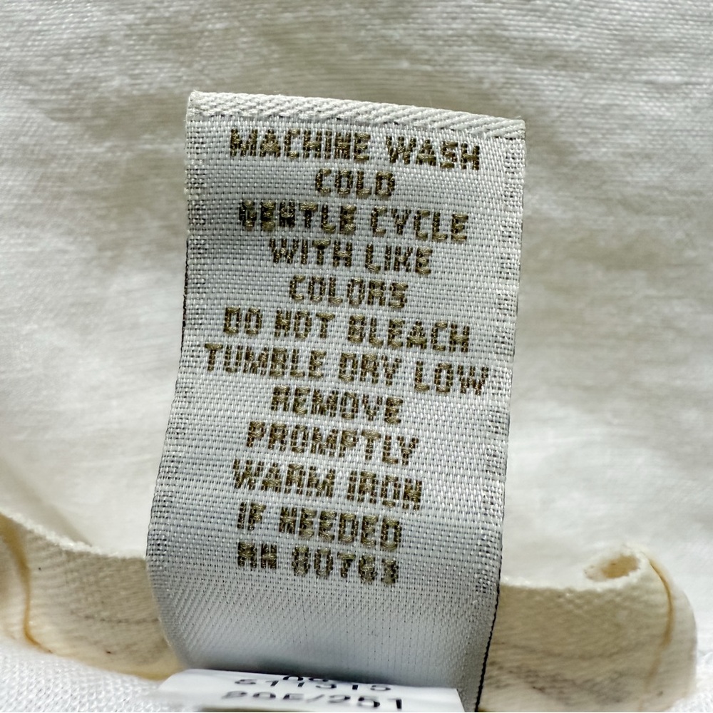 London Jean•Off White Linen Shorts•Drawstring Waist•Size:XL - Picture 6 of 7